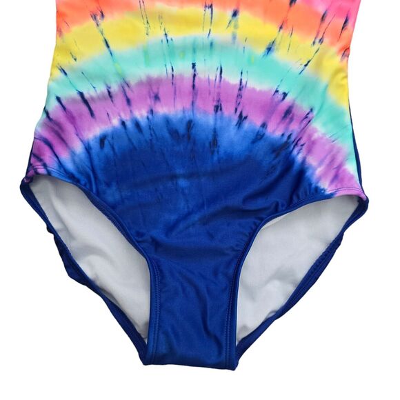 Cat & Jack Girls One Piece Swimsuit  Size L 10 12 Multicolor Rainbow NWT - Picture 3 of 6